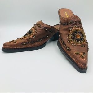 ANNE MICHELLE VEGAN BEADED MULES